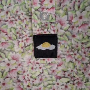 Breakfast Ball Golf Polo Men's Size XL Shirt Pink Floral Short Sleeve Stretch